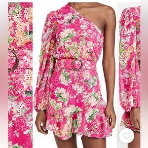 Hemant and Nandita pink one shoulder dress